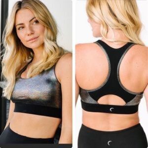 Zyia Disco Luxe Racerback Sports Bra-Active